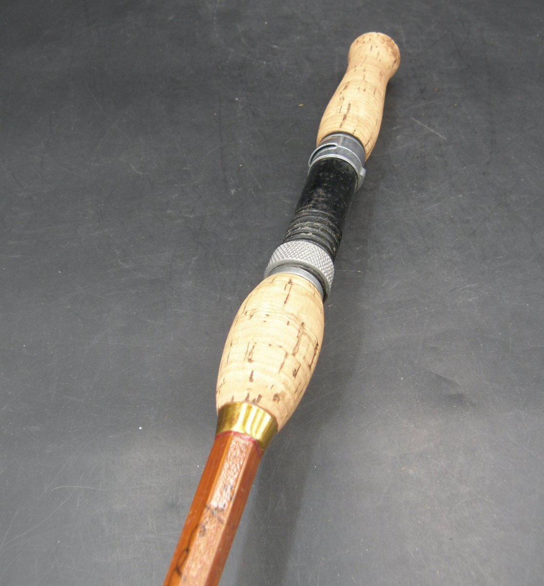 0408:: 1910s Fishing, Casting Rod, by Heddon, 2-piece split bamboo, #600  -5- 2½F - Mark C. Grove